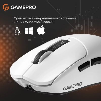 Мышка GamePro Genesis Ranker Wireless/Bluetooth/USB White (GM012W) | Зображення 4