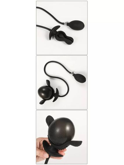 Надувной анальный плаг Inflate Sense Pro с помпой и анатомической фиксацией | Зображення 4