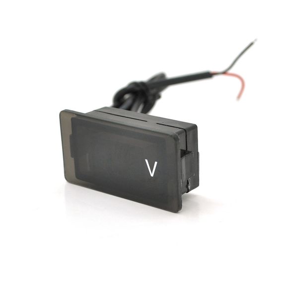 Цифровий вольтметр вологозахищений IP65, діапазон вимірювань 4 -30V, White