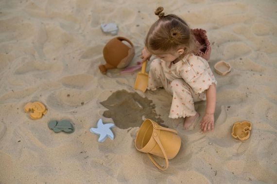 Набір іграшок для піску дитячий силіконовий Жовтий | Зображення 3