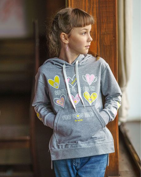 Худі для дівчинки Носи своє 146 Сірий (p-4743-101332) | Зображення 2