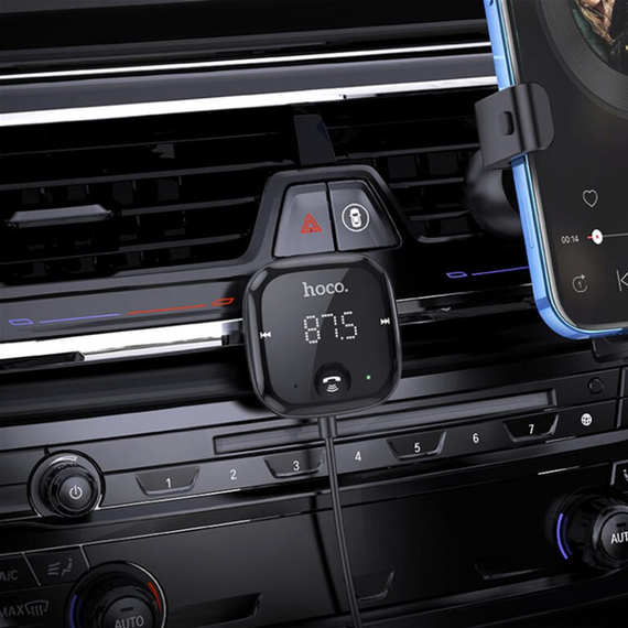 FM-трансмітер Hoco E65 Unity Car BT FM Transmitter Black | Зображення 5