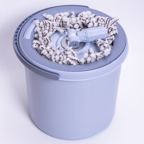 Набір для вологого прибирання з круглою телескопічною шваброю з мікрофібри та відром із віджимом для дому HP-35015-21 | Зображення 4