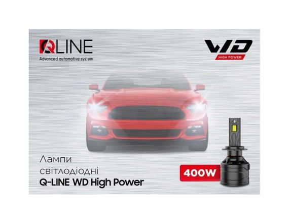 Комплект світлодіодних ламп Qline WD High Power H1 (P14,5s) 180W 14000Lm 6000K 12V | Зображення 2