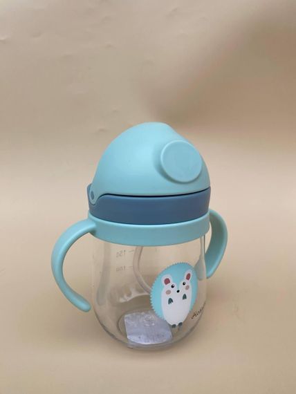 Поїльник непроливайка з трубочкою і грузиком їжачок зеленого кольору 250мл | Зображення 6