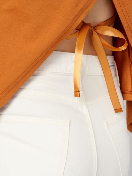 Футболка жіноча з V-подібним вирізом гірчична, 2XL | Зображення 3