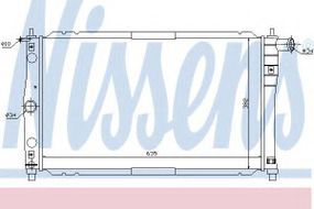 Радіатор охолодження DAEWOO LANOS (97-) 1.3-1.6 i (Nissens) NISSENS 61654 на DAEWOO LANOS / SENS (KLAT)