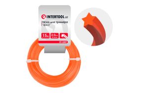Леска для триммера Intertool - 2,0мм x 15м звезда (DT-2307)