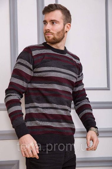 Светр чоловічий колір чорно-бордовий розміри XXL, XL, L FA_001985 | Зображення 2