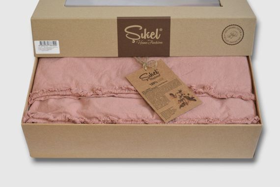 Постельное белье Sikel Stonewashed Soho Firfirli 200 х 220 см Rose | Зображення 4