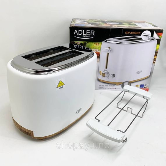 Тостер з решіткою для булочок Adler AD 3225, 6 рівнів обсмажування 950Вт | Зображення 5