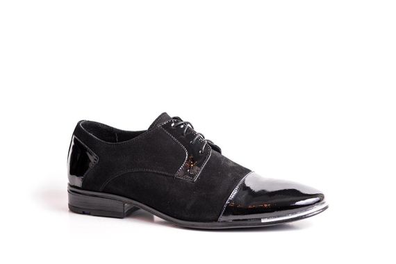 Туфлі чорні замш і лак 44 розмір | Зображення 1