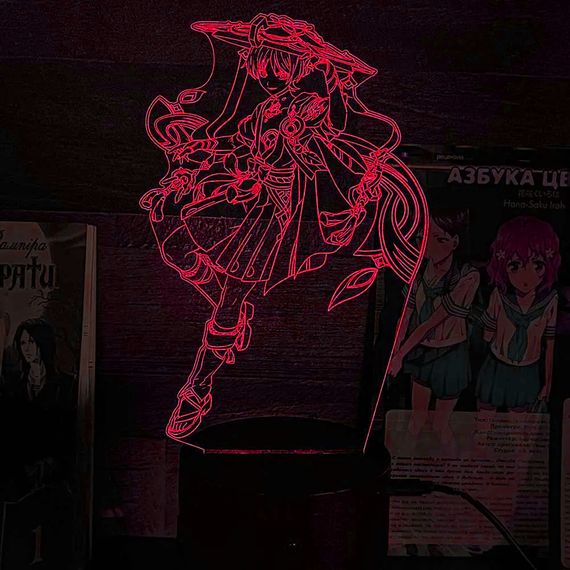 Акриловый светильник-ночник Скарамуча красный tty-n002307