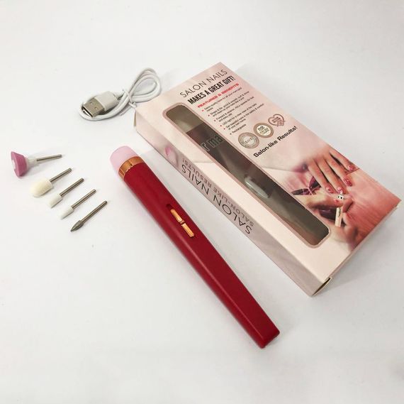 Фрезер для манікюру та корекції нігтів Flawless Salon Nails червоний, Фрезера для манікюру OZ-693 педикюру корекції | Зображення 7