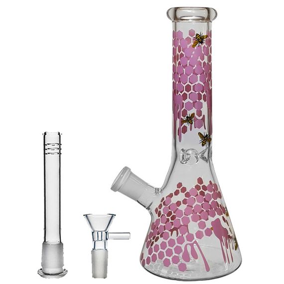 Трубка Скляна З Айс Системою "Honeycomb Bong Pink" | Зображення 1