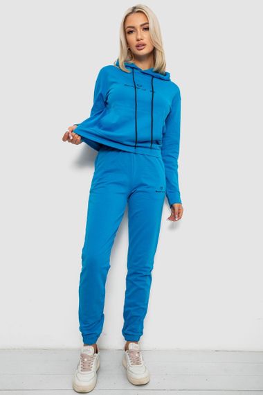 Спортивний костюм жіночий двонитка, колір джинс, 214R1419-002