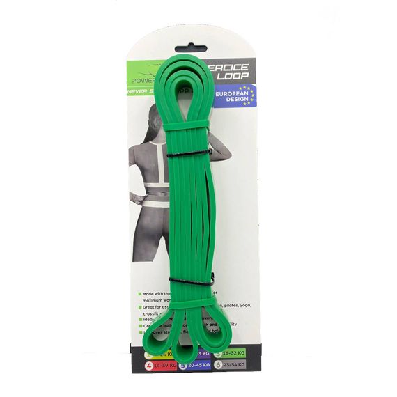 Еспандер-петля (гумка для фітнесу і кроссфіту) PowerPlay 4115 Power Band Зелена (16-32kg) | Зображення 1