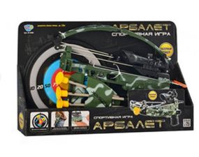 Арбалет M 0488 LimoToy стрелы на присосках, прицел, лазер, мишень, колчан, в коробке (6903121245012)