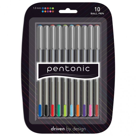 Набір кулькових кольорових ручок Pentonic 412199 10 шт