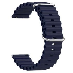 Ремінець силіконовий Primolux Ocean для годинника Amazfit Active Max / Amazfit Balance 2 - Dark Blue