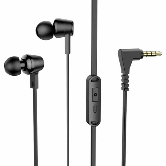 Навушники HOCO M86 Oceanic universal earphones with mic Black | Зображення 1