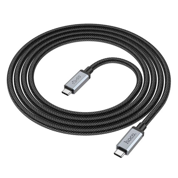 Кабель USB Hoco US06 USB3.2 20Gbps 100W 4K 60Hz 2m Type C to Type C Колір Чорний | Зображення 6