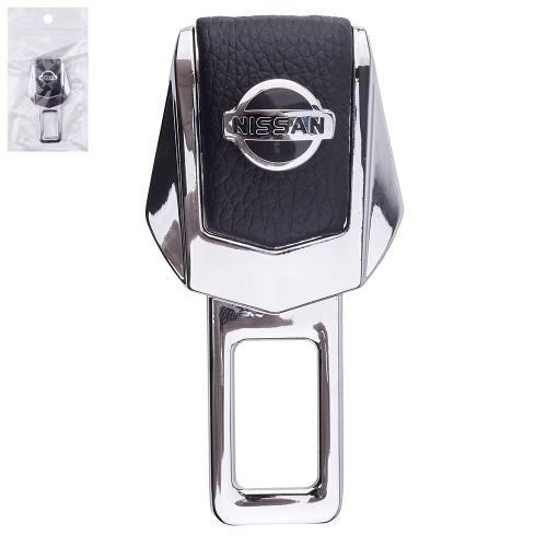 Заглушка ременя безпеки (1 шт.) метал.хром.шкiра