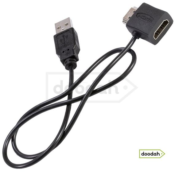 Кабель / перехідник HDMI M/F 2.0 19 Pin - USB  - 50 см Asdomo