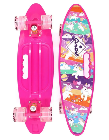Пенни борд "Penny Cruiser" с ручкой Розовый