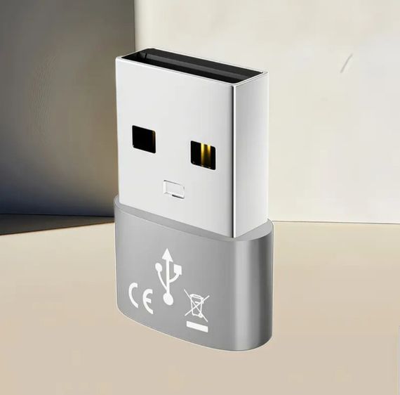 Переходник с USB на Type-C OTG, USB Type-C. Серый | Зображення 1