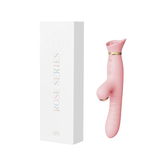 Пульсатор-вібратор із вакуумною стимуляцією клітора Zalo - ROSE Thruster Strawberry Pink | Зображення 8