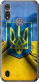 Чехол на Motorola E6i Флаг и герб Украины 1 "375u-2355-17620"
