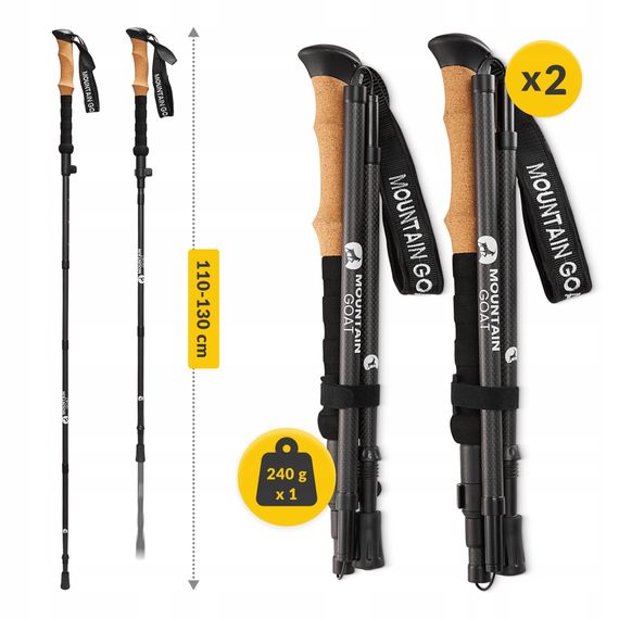 Трекінгові палиці Mountain Goat Active 38-130 см Black (P-5905973404679) | Зображення 5