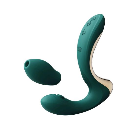 Вібратор-пульсатор з вакуумною насадкою Zalo – Talis G-Spot PulseWave Vibrator Turquoise Green Sex Aura