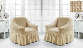 Чехлы на кресла ванильный