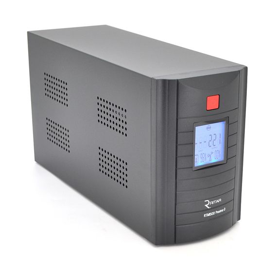 ДБЖ Ritar RTM1500 (900W) Proxima-D, LCD, AVR, 3st, 3xSCHUKO socket, 2x12V9Ah, metal Case (350х120х190) Q2