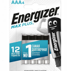 Батарейка лужна AAA/LR03 (бл-4шт) Energizer Max Plus