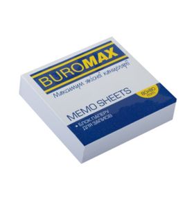 Блок белой бумаги для записей, BM.2206 JOBMAX 80х80х20 мм, склеенный (4823078910455)