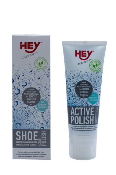 Просочення для взуття з мембраною Hey-Sport Activ-Polish 75мл губка, Водовідштовхуюче просочення Goretex | Зображення 1
