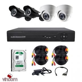 Комплект AHD видеонаблюдения CoVi Security AHD-22WD KIT  HDD500