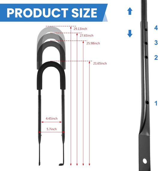 Ручка-держатель для обучения езде на детском велосипеде беговеле раздвижная 55-74см для толкания, балансировки | Зображення 1