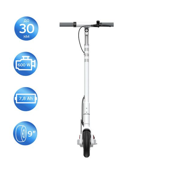Електросамокат OKAI ES10-NEON Lite White 9", 300(600)W, 7.8Ah, 30km, 25km\h, 20%, NFC, App, 15kg | Зображення 2