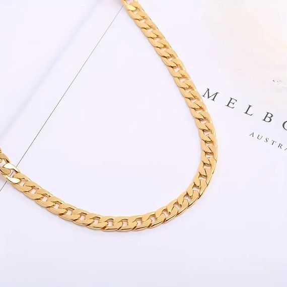 Цепочка для мужчин и женщин Golden Leaf  52 см 6 мм позолоченая | Зображення 1