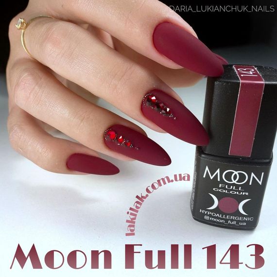 Гель-лак Moon Full №143 вишневий 8мл