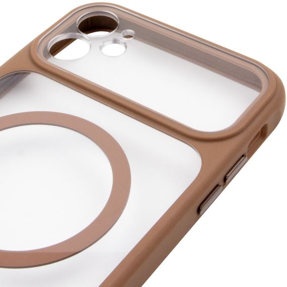 Чохол TPU+PC GETMAN Moon Clear with MagSafe для Apple iPhone 11 (6.1") Brown | Зображення 4