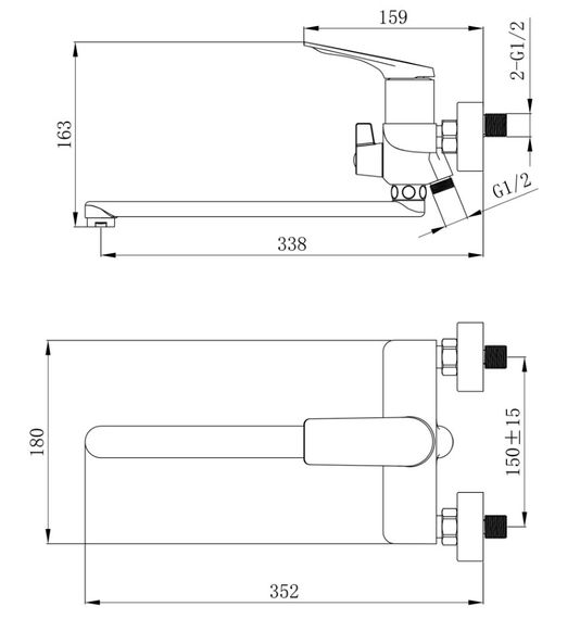 Змішувач для ванни Qtap Vlasta New QTVLA260CRM45644 | Зображення 5