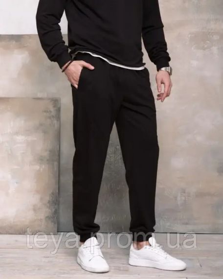 Спортивні штани колір чорний розміри L, XL, S, M, 3XL, XXL FI_004414 | Зображення 1