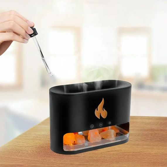 Лампа зволожувач повітря Docsal Flame 3в1 із соляним камінням | Зображення 6