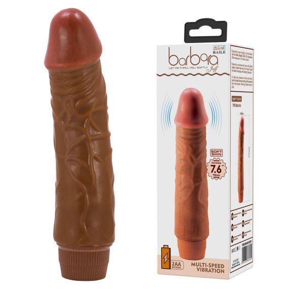 Вибратор - Barbara Jeff Vibrator 7,6" Brown Sex Aura | Зображення 1