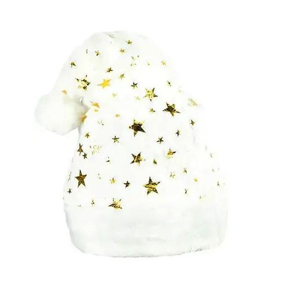 Шапка новогодняя "Санта-Клауса" 6241-22(Gold) блестящая